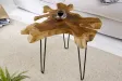 Table basse de 60cm design tronc d'arbre coloris naturel