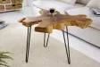 Table basse de 60cm design tronc d'arbre coloris naturel