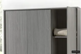 ARMOIRE 3 PORTES avec penderie coloris chêne gris 2