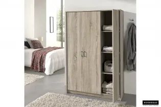 ARMOIRE 3 PORTES avec penderie coloris chêne naturel