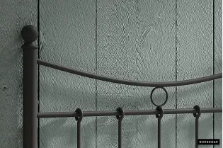 Lit adulte de 90x200 en métal coloris noir 2