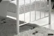 Lit adulte de 90x200 en métal coloris blanc