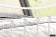 Lit pour adulte de 140x200 cm en métal coloris blanc