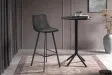 Tabouret de bar design en similicuir coloris noir