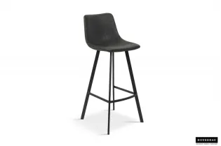Tabouret de bar design en similicuir coloris noir 2