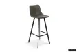 Tabouret de bar design en similicuir coloris gris