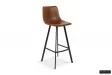 Tabouret de bar design en similicuir coloris Cognac