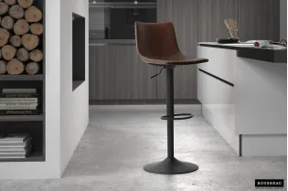 Tabouret de bar design coloris marron