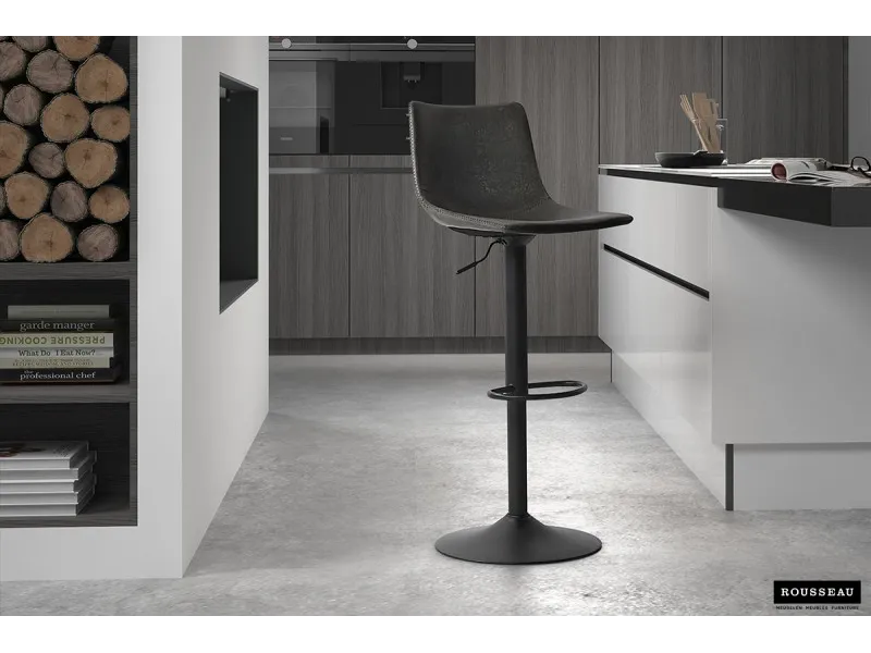 Tabouret de bar design coloris noir