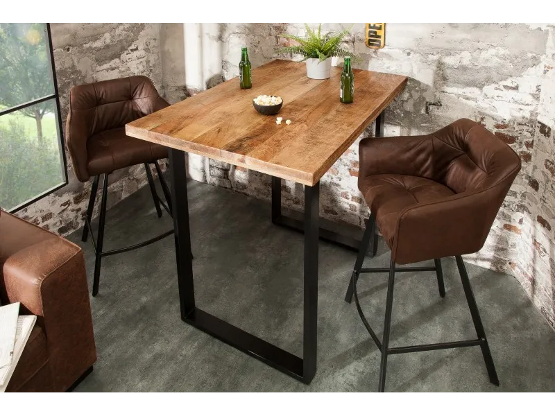 Table de bar design 120cm coloris chêne naturel