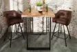 Table de bar design 120cm coloris chêne naturel