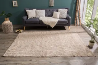 Tapis style rétro de couleur beige de 240x160cm 2