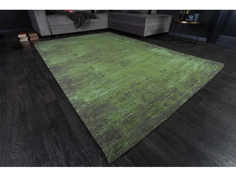 Tapis style rétro de couleur Vert de 240x160cm