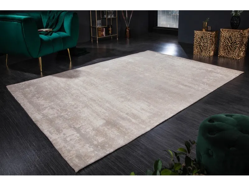 Tapis style rétro de couleur beige de 240x160cm