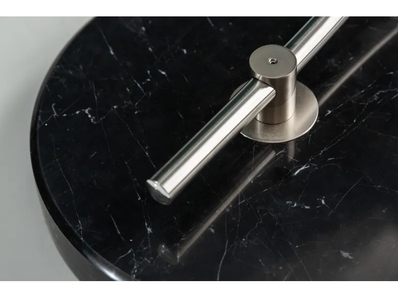 Lampadaire de 180cm extensible en arc noir et or