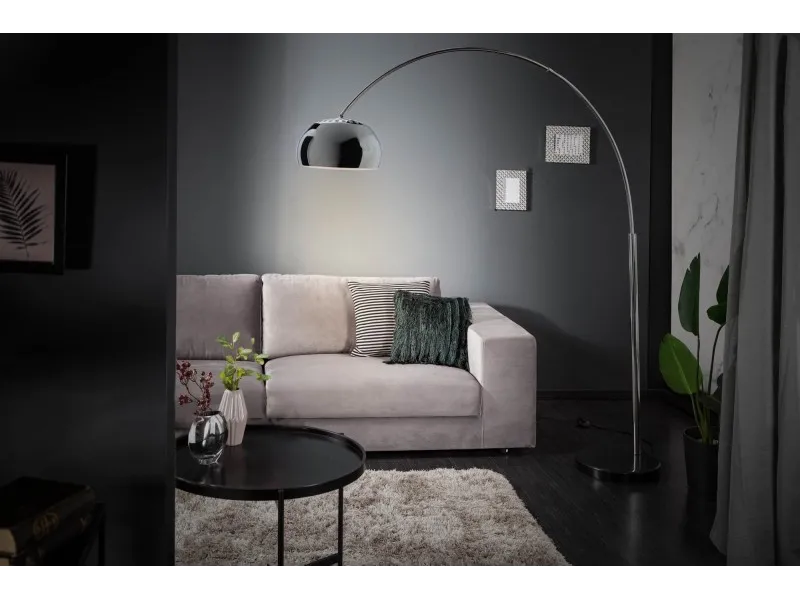 Lampadaire extensible de 175 à 205cm argenté