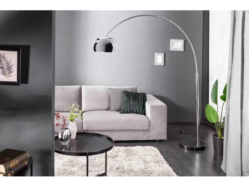 Lampadaire extensible de 175 à 205cm argenté