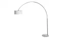 Lampadaire extensible design arc coloris blanc