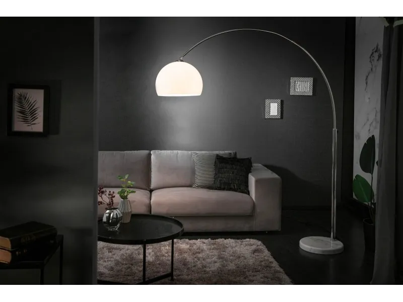 Lampadaire extensible 175-205cm coloris blanc