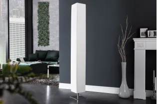 Lampadaire rectangulaire 160cm en tissu de latex plissé blanc 2