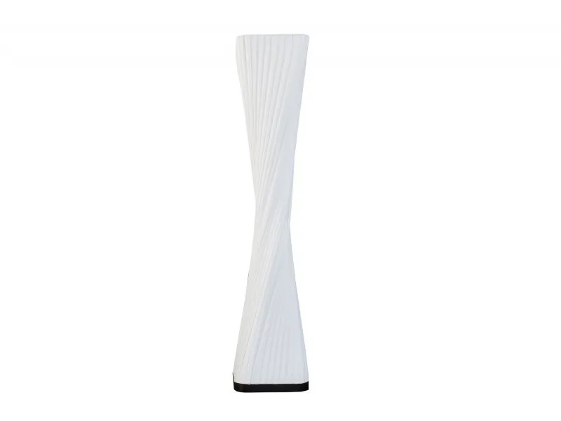 Lampadaire ovale 120 cm en tissu de latex plissé coloris blanc