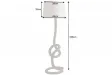 Lampadaire de 160 cm en lin écrue