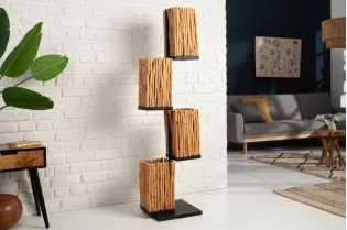 Lampadaire Euphoria 154cm en bois longane 2