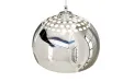 Lampe suspendue design boule en acier chromé