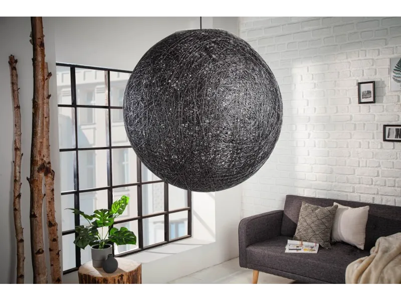 Lampe suspendue 60 cm design "COCOON" coloris noir