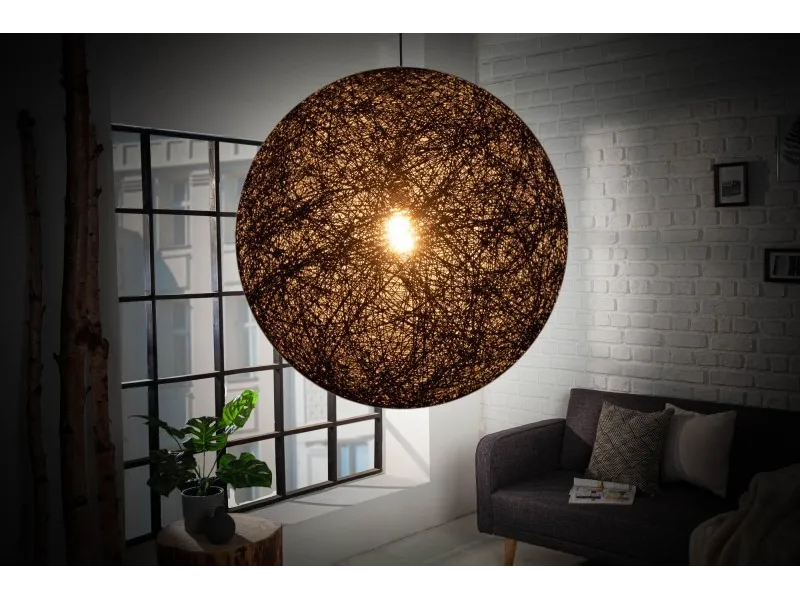 Lampe suspendue 60 cm design "COCOON" coloris noir