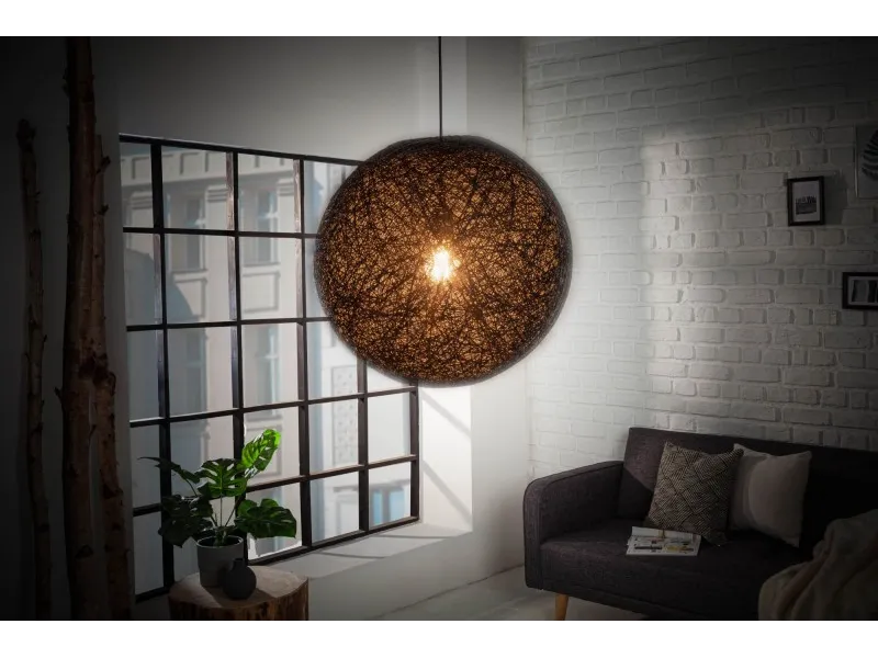 Lampe suspendue 45cm design "COCOON" coloris noir