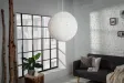 Lampe suspendue 45 cm design "COCOON" coloris blanc