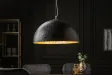 Lampe suspendue 50 cm design GLOW en fibre de verre coloris noir et or