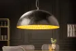 Lampe suspendue 70 cm design GLOW en fibre de verre coloris noir et or