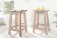 Tabouret design de 45cm en bois massif recyclé