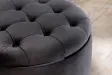 Pouf design baroque en velours coloris noir