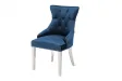 Lot de 2 Chaises de château en velours bleu roi en acier inoxydable, tête de lion