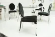 Lot de 2 Chaises style baroque de salle à manger en velours coloris noir