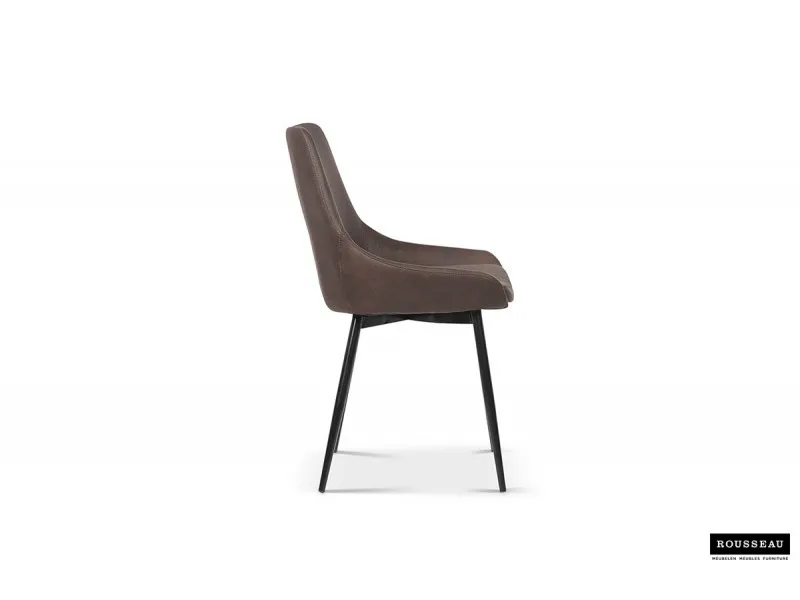 Lot de 2 Chaises de salle à manger design coloris marron