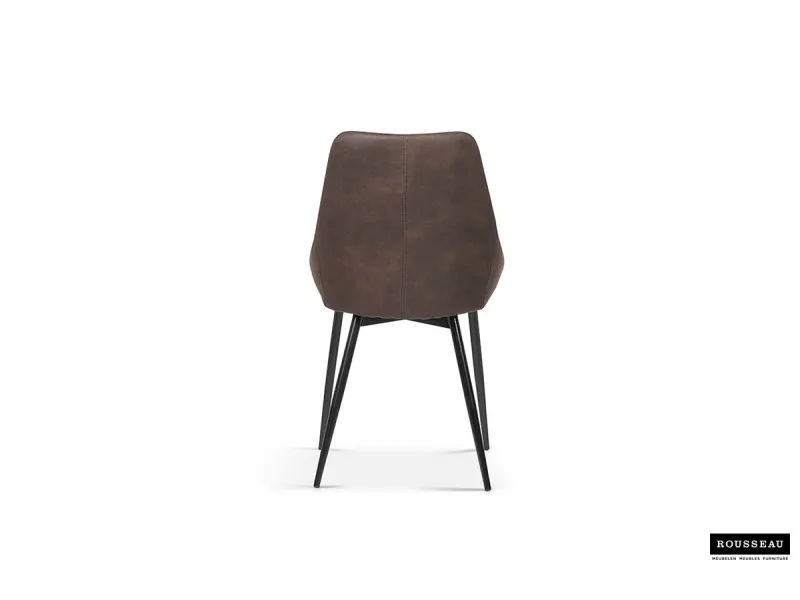 Lot de 2 Chaises de salle à manger design coloris marron