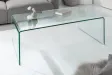 Table basse 110 cm design en verre trempé coloris transparent