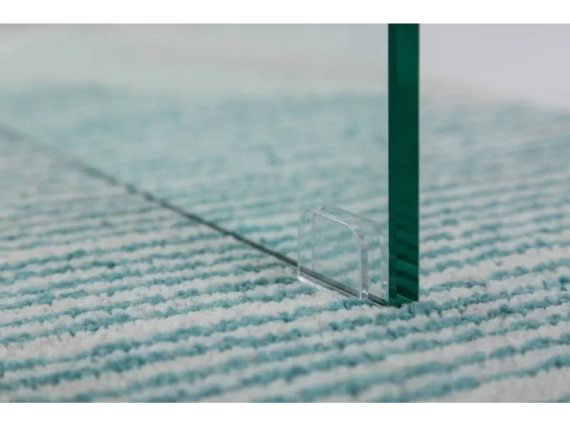 Table basse 110 cm design en verre trempé coloris transparent