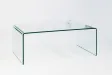 Table basse 110 cm design en verre trempé coloris transparent