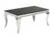 Table basse noir/argenté de style baroque 100 cm
