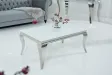 Table basse marbre argenté de style baroque 100 cm