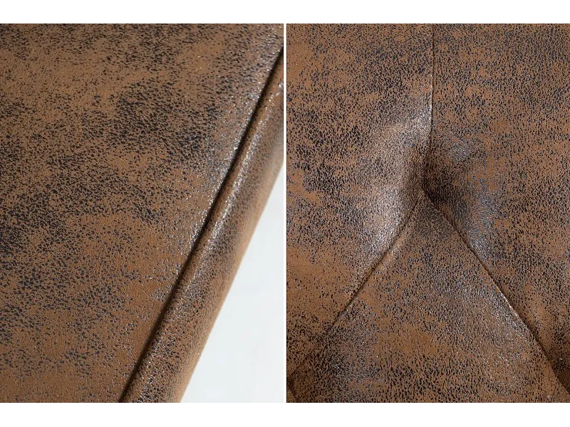 Canapé convertible en lit 220cm en microfibre marron antique