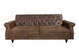 Canapé convertible en lit 220cm en microfibre marron antique
