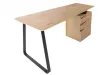 BUREAU STUDIO 160 CM ASPECT CHÊNE PIEDS METAL NOIR