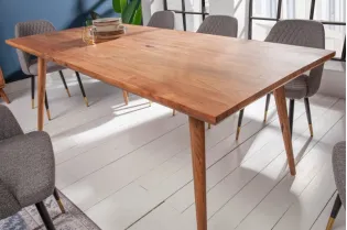 Table à manger design scandinave de 160cm coloris naturel en bois massif