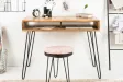 Bureau design de 100cm en bois massif coloris naturel